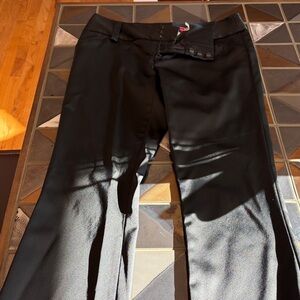 Alice + Olivia Black Flare Pants silk